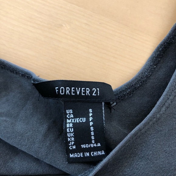 Forever 21 New York bodysuit S washed gray - Picture 13 of 14